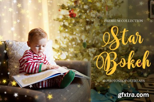 CreativeMarket - Star Bokeh Photoshop Overlays 4548423