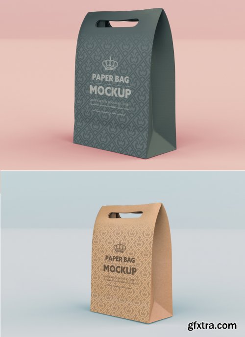 Closed Kraft Shopping Bag Mockup 324938940