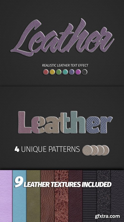 Leather Text Effect Mockup Bundle 324924100