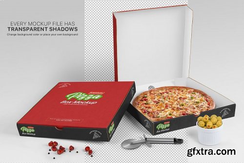 designbundles - Pizza Box Mockups - Set of 5 Mockups 480682