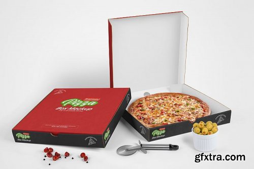 designbundles - Pizza Box Mockups - Set of 5 Mockups 480682