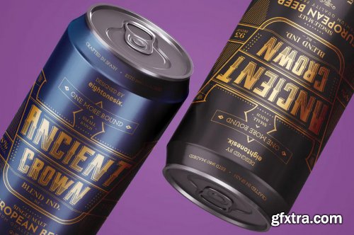 Beer Can Mock-Up Template