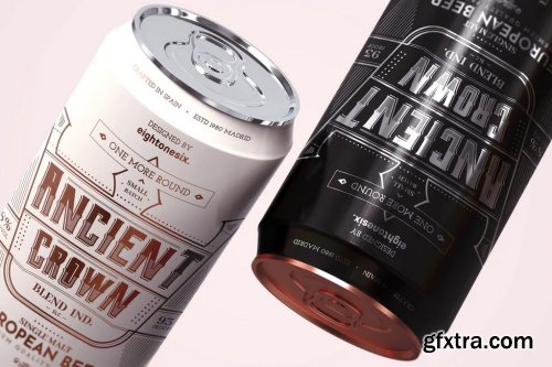 Beer Can Mock-Up Template