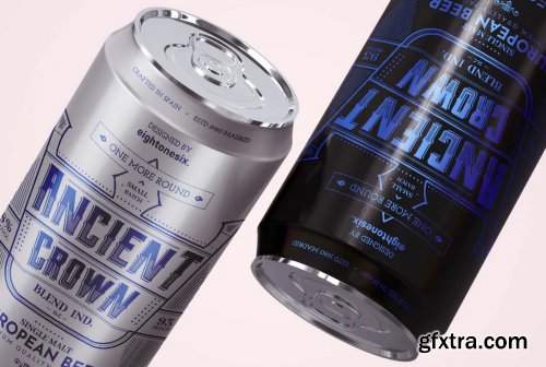 Beer Can Mock-Up Template