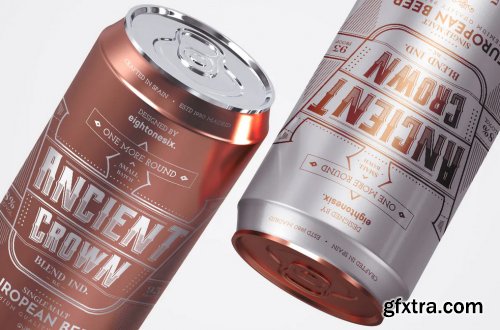 Beer Can Mock-Up Template