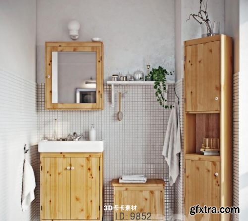  Nordic bathroom cabinet model combination