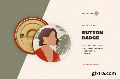 Button Badge Mockup