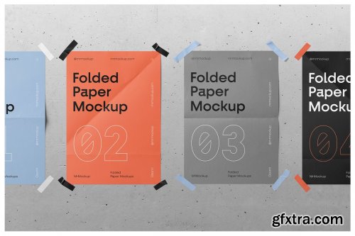 CreativeMarket - Folded Paper Mockups 4610821