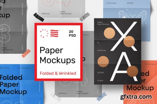 CreativeMarket - Folded Paper Mockups 4610821