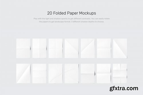 CreativeMarket - Folded Paper Mockups 4610821