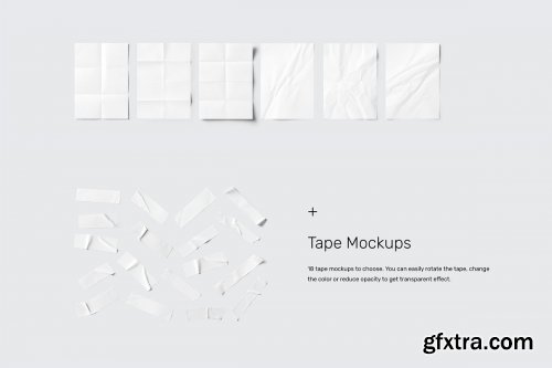 CreativeMarket - Folded Paper Mockups 4610821