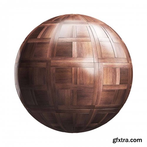 Dark chantilly wood parquet PBR Texture