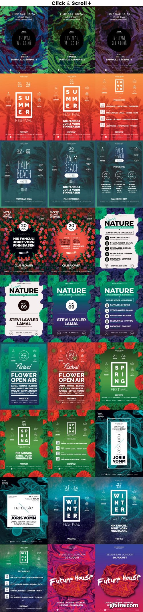 CreativeMarket - 18 Eye-Catching Event Flyer Bundle 4569477