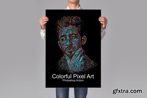 CreativeMarket - Colorful Pixel Art Action 4487565