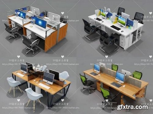 Office Desk & Chair Set 02