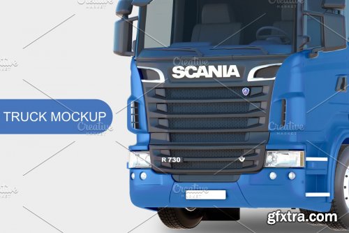 CreativeMarket - Truck Mockup 4537549