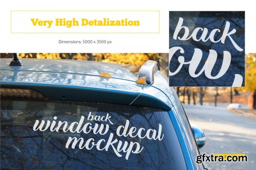 CreativeMarket - Car Window Decal Mockup Set 4536795