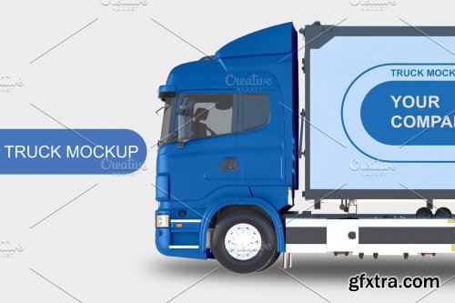 CreativeMarket - Truck Mockup 4537549