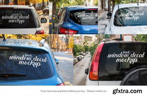 CreativeMarket - Car Window Decal Mockup Set 4536795