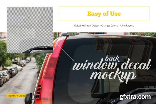 CreativeMarket - Car Window Decal Mockup Set 4536795