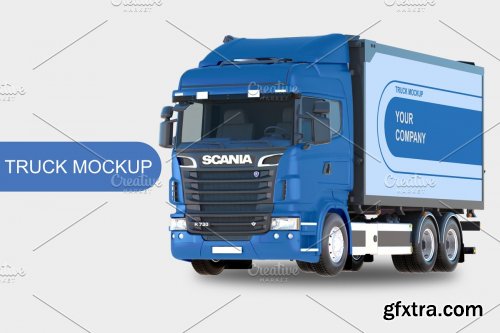 CreativeMarket - Truck Mockup 4537549