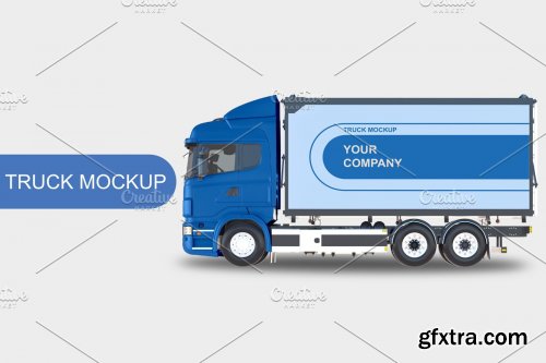 CreativeMarket - Truck Mockup 4537549