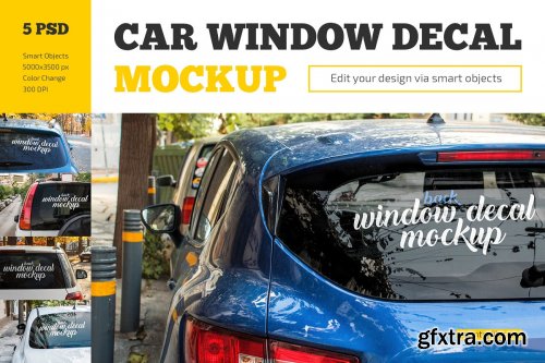 CreativeMarket - Car Window Decal Mockup Set 4536795