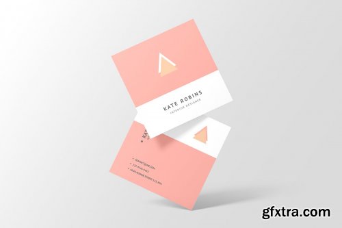 CreativeMarket - Square Business Card Mockup 4566160