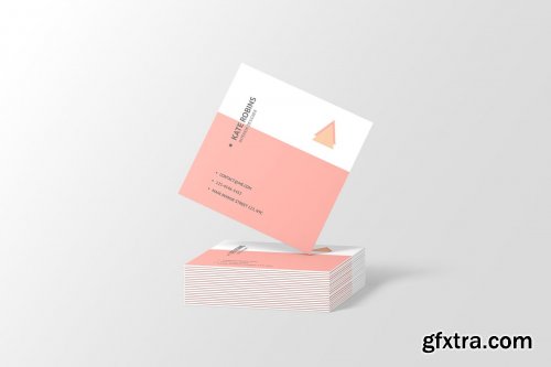 CreativeMarket - Square Business Card Mockup 4566160