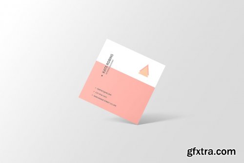 CreativeMarket - Square Business Card Mockup 4566160