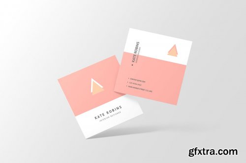 CreativeMarket - Square Business Card Mockup 4566160