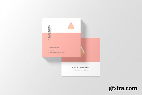 CreativeMarket - Square Business Card Mockup 4566160