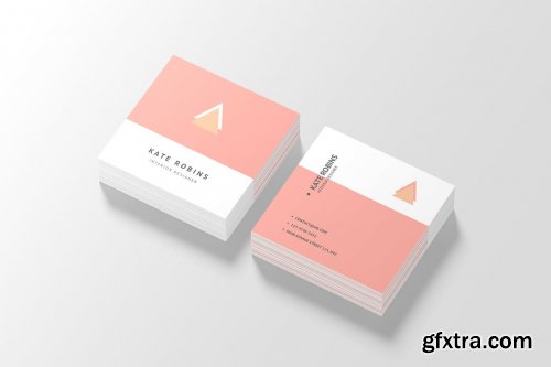 CreativeMarket - Square Business Card Mockup 4566160