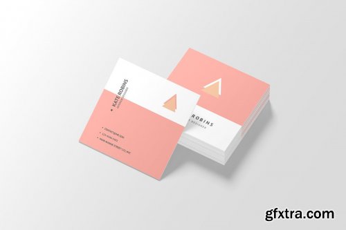 CreativeMarket - Square Business Card Mockup 4566160