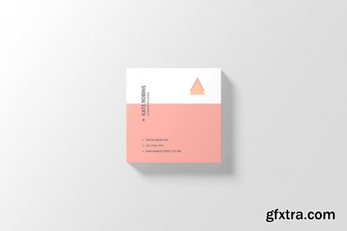 CreativeMarket - Square Business Card Mockup 4566160