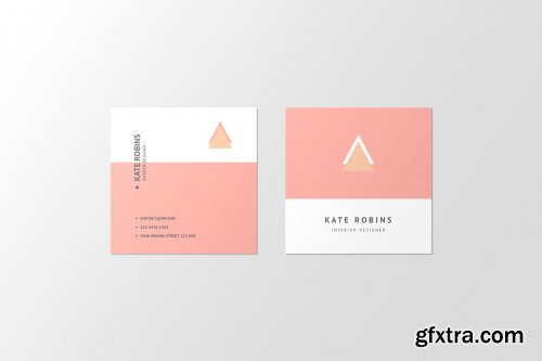 CreativeMarket - Square Business Card Mockup 4566160