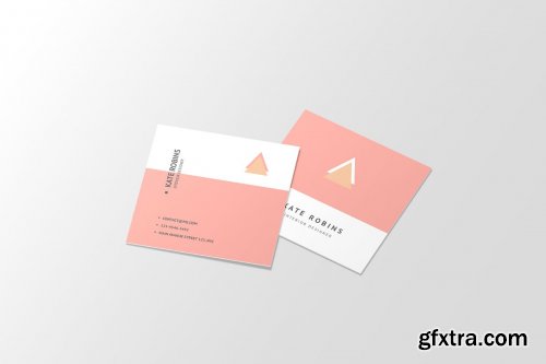 CreativeMarket - Square Business Card Mockup 4566160