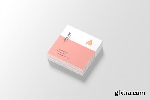 CreativeMarket - Square Business Card Mockup 4566160