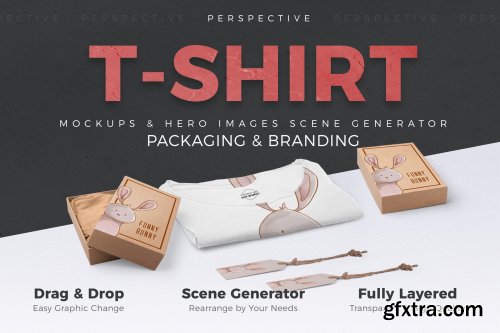 CreativeMarket - T-shirt Packages Perspective View 4523627