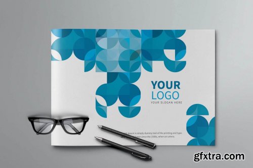 CreativeMarket - Modern Blue Company Brochure 4442610