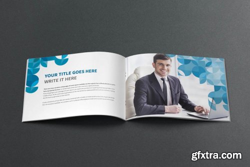 CreativeMarket - Modern Blue Company Brochure 4442610