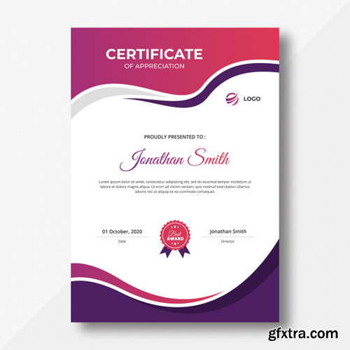 vertical-purple-pink-waves-certificate_49729-144