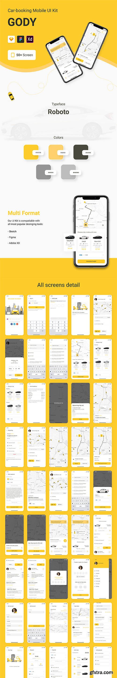 GODY - Car Booking Mobie App UI KIT