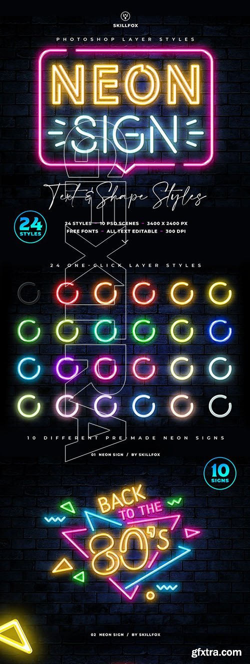 Graphicriver - Neon Sign Photoshop Styles 25832553