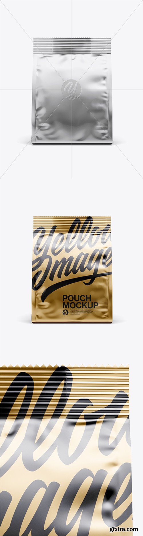 Matte Metallic Pouch Mockup - Front View 22653