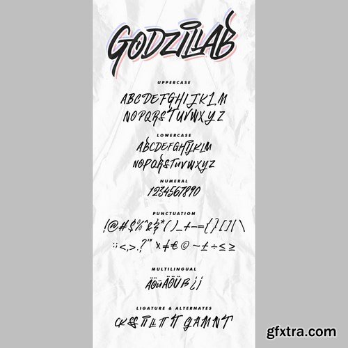 Godzillab - Handmade Graffity Font