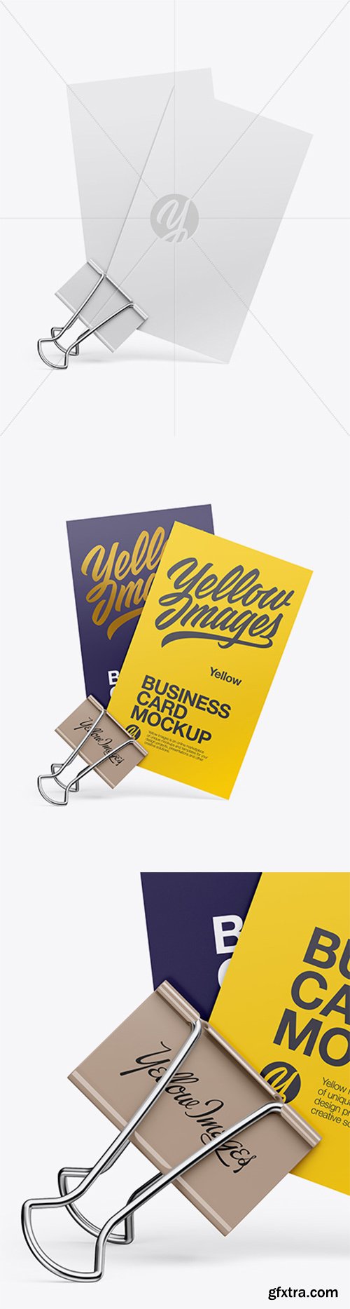 Two Business Cards With Binder Mockup 26413