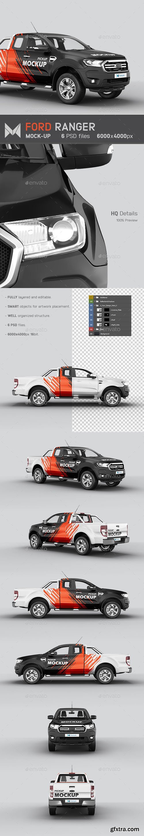 Graphicriver - Ford Ranger Pickup Mockup 25630380