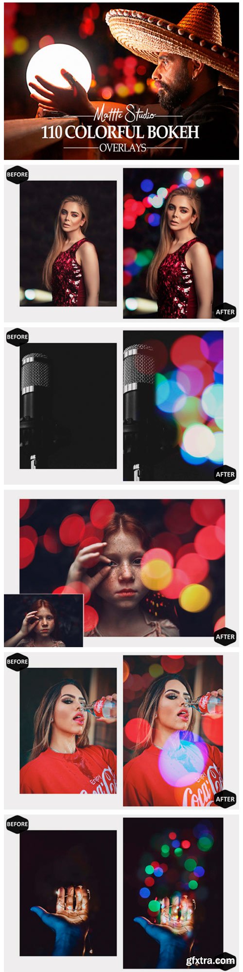 110 Colorful Bokeh Light Overlays 3055638