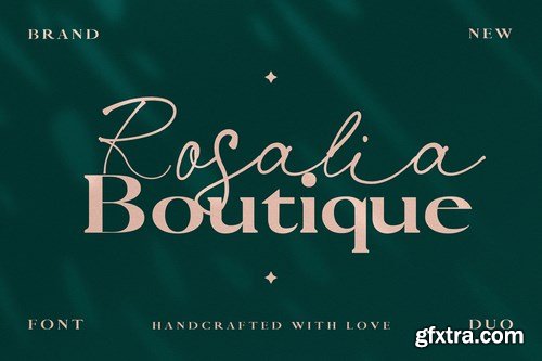 Rosalia Boutique- Handwritten Script and Serif Duo